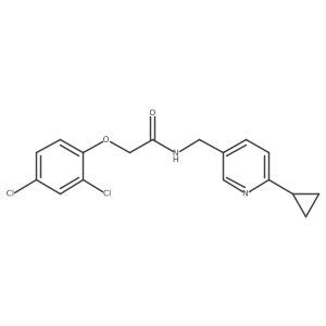 N-[(6-cyclopropylpyridin-3-yl)methyl]-2-(2,4-dichlorophenoxy)acetamide Structure