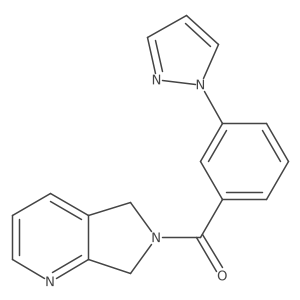 (3-(1H-pyrazol-1-yl)phenyl)(5H-pyrrolo[3,4-b]pyridin-6(7H)-yl)methanone Structure