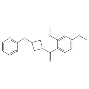 (2,4-Dimethoxyphenyl)(3-(pyrimidin-2-ylamino)azetidin-1-yl)methanone Structure
