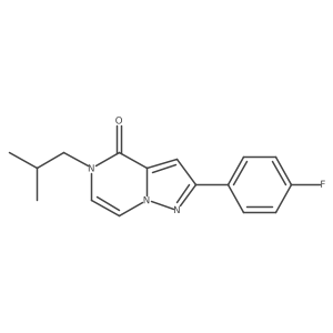 2-(4-fluorophenyl)-5-(2-methylpropyl)-4H,5H-pyrazolo[1,5-a]pyrazin-4-one结构式