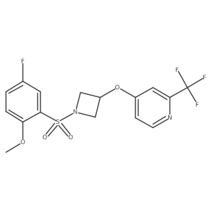 4-{[1-(5-Fluoro-2-methoxybenzenesulfonyl)azetidin-3-yl]oxy}-2-(trifluoromethyl)pyridine Structure