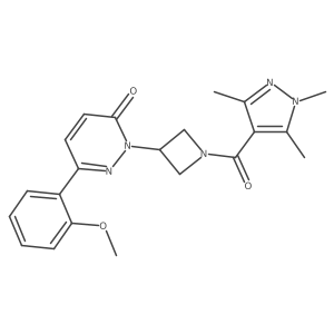 6-(2-methoxyphenyl)-2-[1-(1,3,5-trimethyl-1H-pyrazole-4-carbonyl)azetidin-3-yl]-2,3-dihydropyridazin-3-one Structure