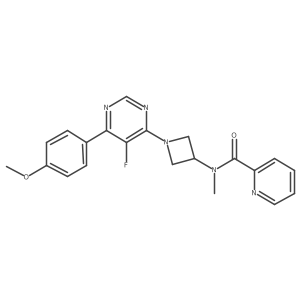 N-[1-[5-Fluoro-6-(4-methoxyphenyl)pyrimidin-4-yl]azetidin-3-yl]-N-methylpyridine-2-carboxamide结构式