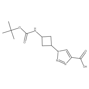 1-(3-{[(tert-butoxy)carbonyl]amino}cyclobutyl)-1H-1,2,3-triazole-4-carboxylic acid Structure