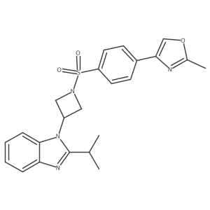 1-{1-[4-(2-methyl-1,3-oxazol-4-yl)benzenesulfonyl]azetidin-3-yl}-2-(propan-2-yl)-1H-1,3-benzodiazole Structure