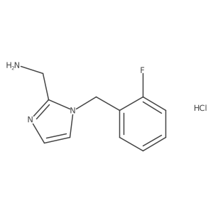 1-{1-[(2-fluorophenyl)methyl]-1H-imidazol-2-yl}methanamine hydrochloride结构式