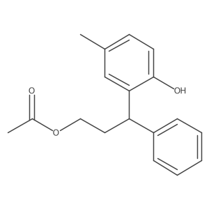 3-(2-Hydroxy-5-methylphenyl)-3-phenylpropyl acetate结构式