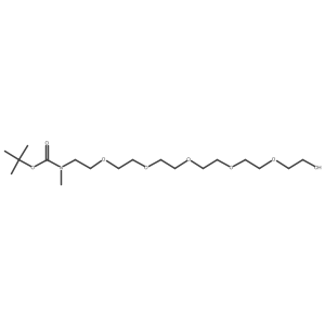 tert-butyl N-(17-hydroxy-3,6,9,12,15-pentaoxaheptadecan-1-yl)-N-methylcarbamate结构式