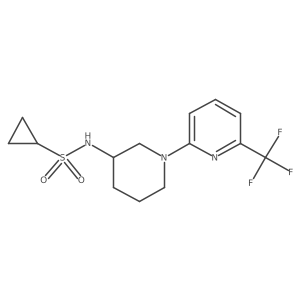 N-{1-[6-(trifluoromethyl)pyridin-2-yl]piperidin-3-yl}cyclopropanesulfonamide结构式