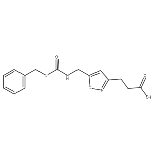 3-[5-({[(Benzyloxy)carbonyl]amino}methyl)-1,2-oxazol-3-yl]propanoic acid结构式