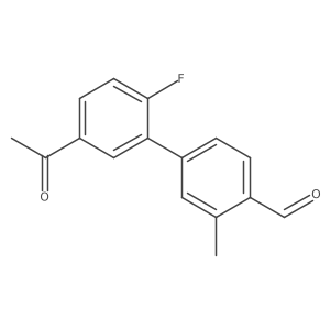 5'-Acetyl-2'-fluoro-3-methyl-[1,1'-biphenyl]-4-carbaldehyde结构式