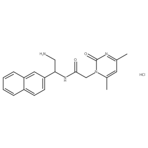 N-[2-amino-1-(naphthalen-2-yl)ethyl]-2-(4,6-dimethyl-2-oxo-1,2-dihydropyrimidin-1-yl)acetamide hydrochloride Structure