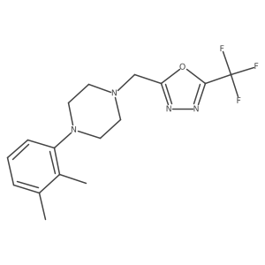 1-(2,3-Dimethylphenyl)-4-{[5-(trifluoromethyl)-1,3,4-oxadiazol-2-yl]methyl}piperazine Structure