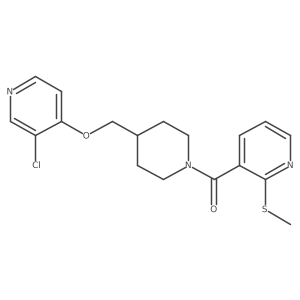 3-(4-{[(3-Chloropyridin-4-yl)oxy]methyl}piperidine-1-carbonyl)-2-(methylsulfanyl)pyridine结构式