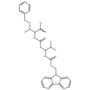 (2S,3R)-3-(benzyloxy)-2-[3-({[(9H-fluoren-9-yl)methoxy]carbonyl}amino)-4-methylpentanamido]butanoic acid Structure