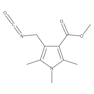 methyl 4-(isocyanatomethyl)-1,2,5-trimethyl-1H-pyrrole-3-carboxylate结构式
