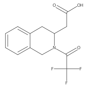 2-[(3S)-2-(2,2,2-trifluoroacetyl)-1,2,3,4-tetrahydroisoquinolin-3-yl]acetic acid结构式