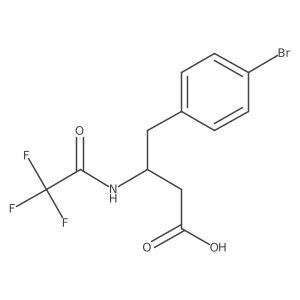 (3R)-4-(4-bromophenyl)-3-(2,2,2-trifluoroacetamido)butanoic acid结构式