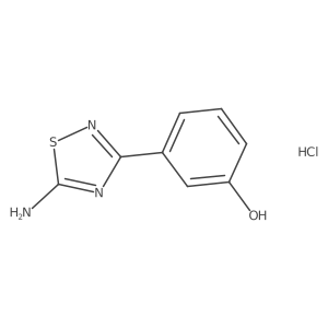 3-(5-Amino-1,2,4-thiadiazol-3-yl)phenol hydrochloride结构式