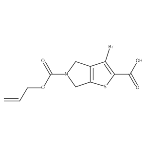3-bromo-5-[(prop-2-en-1-yloxy)carbonyl]-4H,5H,6H-thieno[2,3-c]pyrrole-2-carboxylic acid Structure