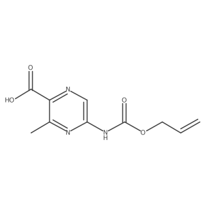 3-Methyl-5-{[(prop-2-en-1-yloxy)carbonyl]amino}pyrazine-2-carboxylic acid结构式