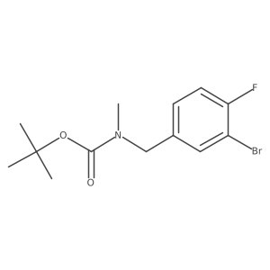 tert-butyl N-[(3-bromo-4-fluorophenyl)methyl]-N-methylcarbamate Structure