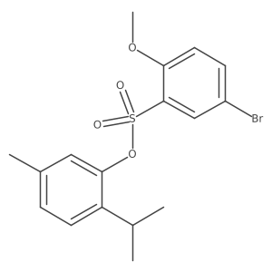 (5-Methyl-2-propan-2-ylphenyl) 5-bromo-2-methoxybenzenesulfonate结构式