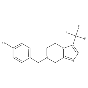 7-[(4-chlorophenyl)methyl]-3-(trifluoromethyl)-5H,6H,7H,8H-[1,2,4]triazolo[4,3-a]pyrazine Structure