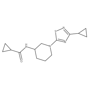 N-[1-(3-cyclopropyl-1,2,4-thiadiazol-5-yl)piperidin-3-yl]cyclopropanecarboxamide Structure