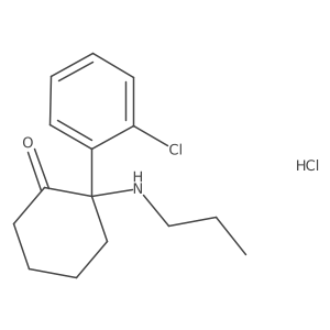 2-(2-Chlorophenyl)-2-(propylamino)cyclohexan-1-one,monohydrochloride Structure
