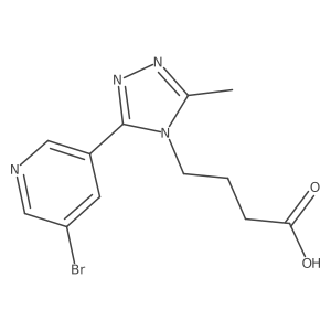 4-(3-(5-Bromopyridin-3-yl)-5-methyl-4H-1,2,4-triazol-4-yl)butanoic acid Structure