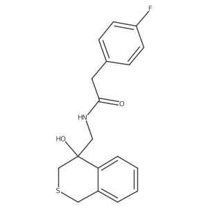 2-(4-fluorophenyl)-N-[(4-hydroxy-3,4-dihydro-1H-2-benzothiopyran-4-yl)methyl]acetamide结构式