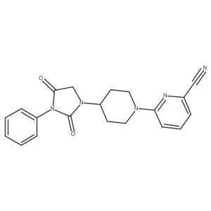 6-[4-(2,4-Dioxo-3-phenylimidazolidin-1-yl)piperidin-1-yl]pyridine-2-carbonitrile Structure