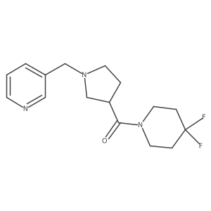 3-{[3-(4,4-Difluoropiperidine-1-carbonyl)pyrrolidin-1-yl]methyl}pyridine结构式