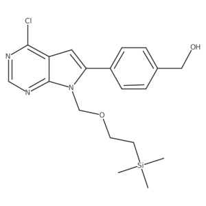 (4-(4-Chloro-7-((2-(trimethylsilyl)ethoxy)methyl)-7H-pyrrolo[2,3-d]pyrimidin-6-yl)phenyl)methanol Structure