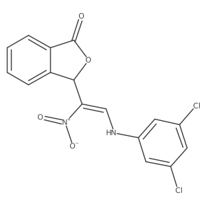 3-[(E)-2-[(3,5-dichlorophenyl)amino]-1-nitroethenyl]-1,3-dihydro-2-benzofuran-1-one Structure