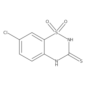 7-Chloro-2H-benzo[e][1,2,4]thiadiazine-3(4H)-thione 1,1-dioxide结构式
