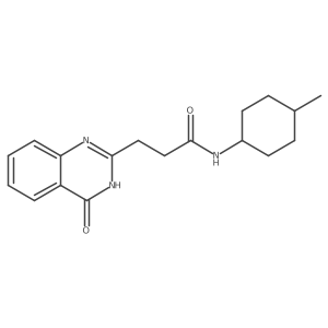 3,4-Dihydro-N-(4-methylcyclohexyl)-4-oxo-2-quinazolinepropanamide结构式