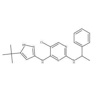 n4-(3-Tert-butyl-1h-pyrazol-5-yl)-5-chloro-n2-(1-phenylethyl)pyrimidine-2,4-diamine结构式