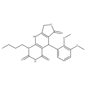 13-Butyl-8-(2,3-dimethoxyphenyl)-5-oxa-2,11,13-triazatricyclo[7.4.0.0^{3,7}]trideca-1(9),3(7)-diene-6,10,12-trione Structure