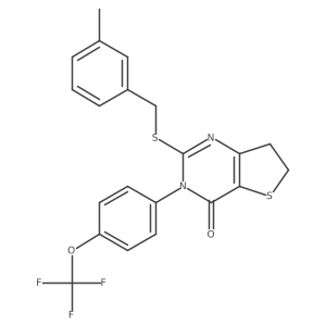 2-((3-methylbenzyl)thio)-3-(4-(trifluoromethoxy)phenyl)-6,7-dihydrothieno[3,2-d]pyrimidin-4(3H)-one Structure