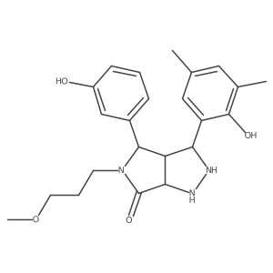 3-(2-Hydroxy-3,5-dimethylphenyl)-4-(3-hydroxyphenyl)-5-(3-methoxypropyl)-1,2,3,3a,4,6a-hexahydropyrrolo[3,4-c]pyrazol-6-one Structure