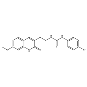 1-(4-Bromophenyl)-3-(2-(7-methoxy-2-oxo-1,2-dihydroquinolin-3-yl)ethyl)thiourea Structure