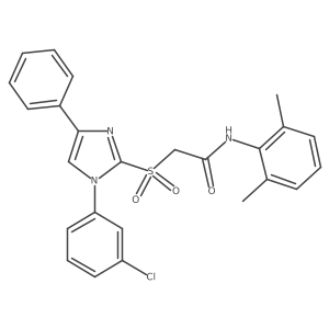 2-{[1-(3-chlorophenyl)-4-phenyl-1H-imidazol-2-yl]sulfonyl}-N-(2,6-dimethylphenyl)acetamide结构式