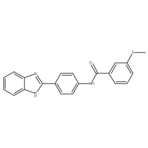 N-(4-(1H-benzo[d]imidazol-2-yl)phenyl)-3-(methylthio)benzamide结构式