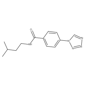 N-(3-methylbutyl)-4-(1H-tetrazol-1-yl)benzamide结构式