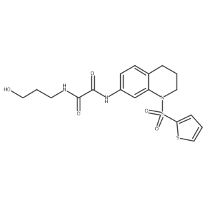 N1-(3-hydroxypropyl)-N2-(1-(thiophen-2-ylsulfonyl)-1,2,3,4-tetrahydroquinolin-7-yl)oxalamide Structure