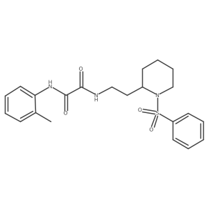 N1-(2-(1-(phenylsulfonyl)piperidin-2-yl)ethyl)-N2-(o-tolyl)oxalamide Structure