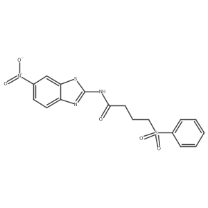 N-(6-nitrobenzo[d]thiazol-2-yl)-4-(phenylsulfonyl)butanamide Structure