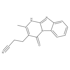 3-(2-Methyl-4-oxo-1,4-dihydropyrimido[1,2-a]benzimidazol-3-yl)propanenitrile结构式